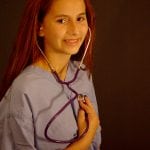 photo of girl with a stethoscope