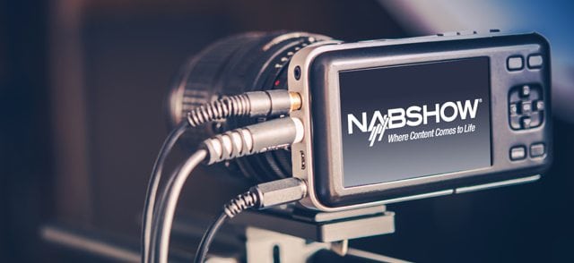 NAB Show logo on back of camera