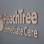 peach tree immediate care sign