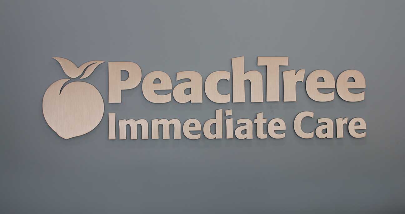 peach tree aluminum sign