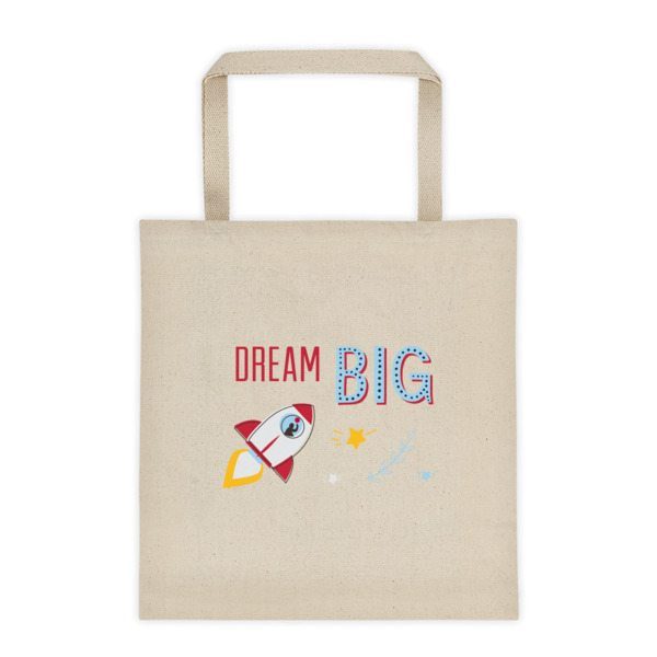 dream big bag with a rocket