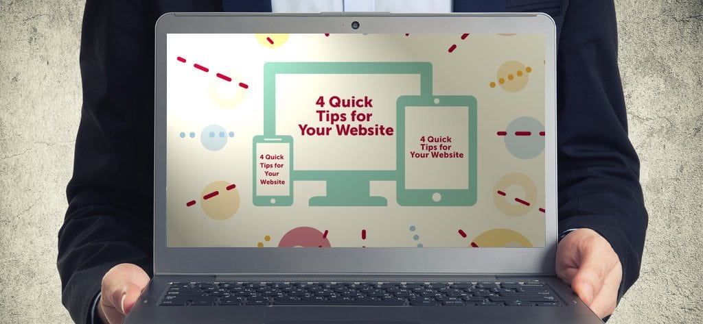 4 quick tips for your website - on a computer screen