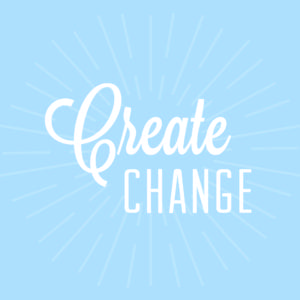 Create Change on blue