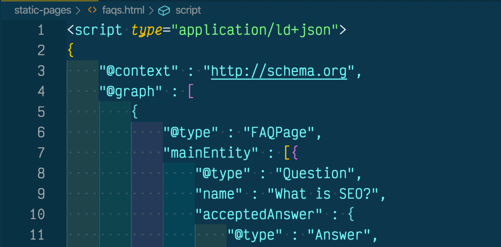 Structured Data With Schema.org And FAQs JSON-LD Code
