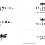 Six Teneral Cellars Black Logos Displayed Vertically On White Background