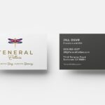 Custom Designed Teneral Cellars Business Cards One White With Dragonfly And Rainbow Color Wings And Black And Gold Card On Right With Golden Dragonfly