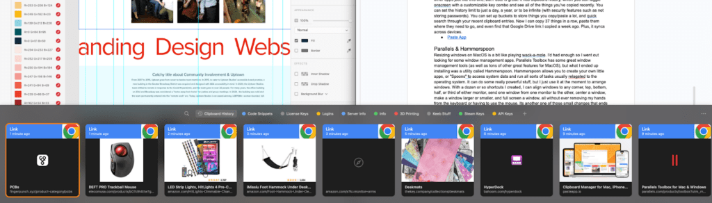 A screenshot of Paste App