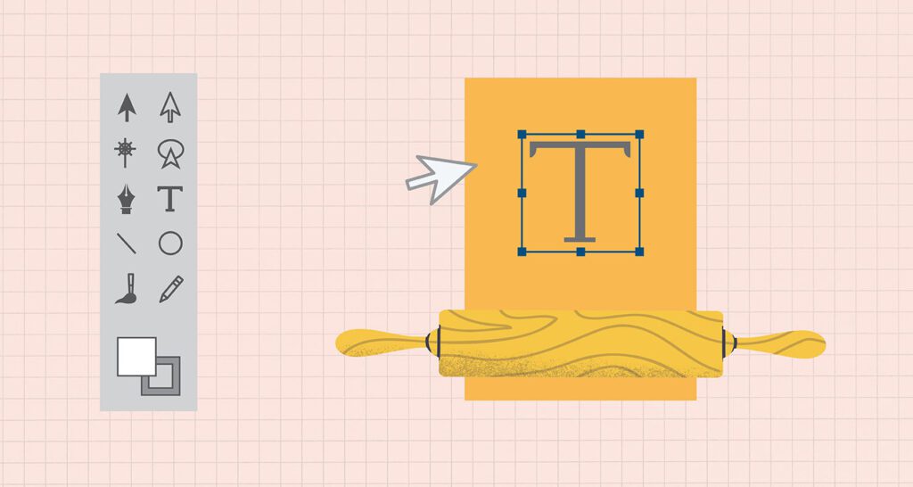 A graphic of a rolling pin